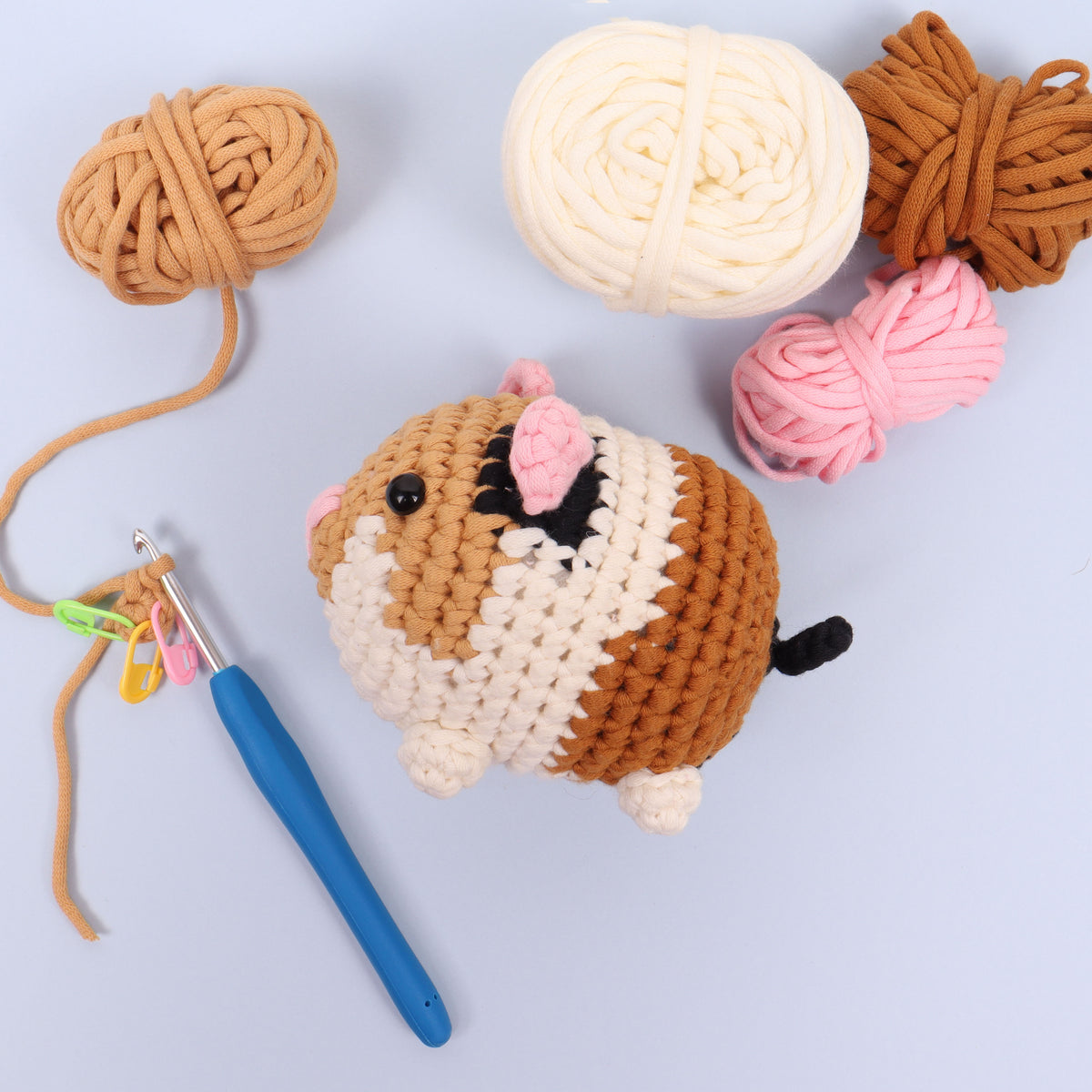 Trimits beginners amigurumi crochet guinea pig kit with finished guinea pig