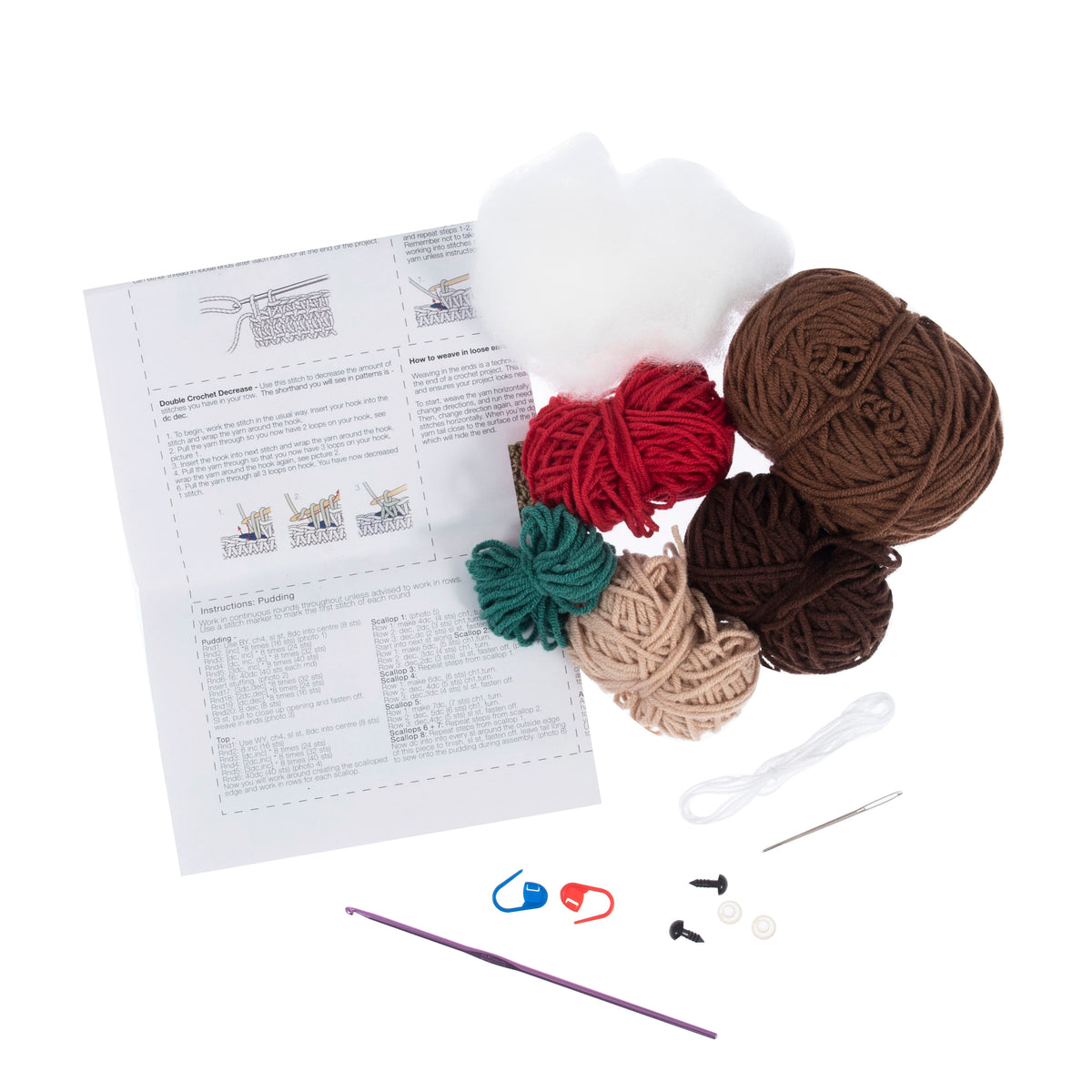 Crocheted amigurumi reindeer with Trimits Christmas crochet kit