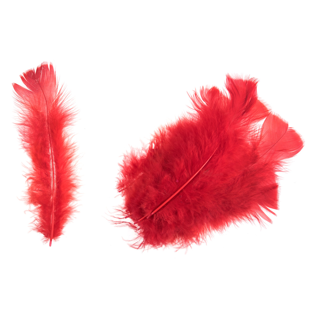 Pack of red turkey feathers by Trimits