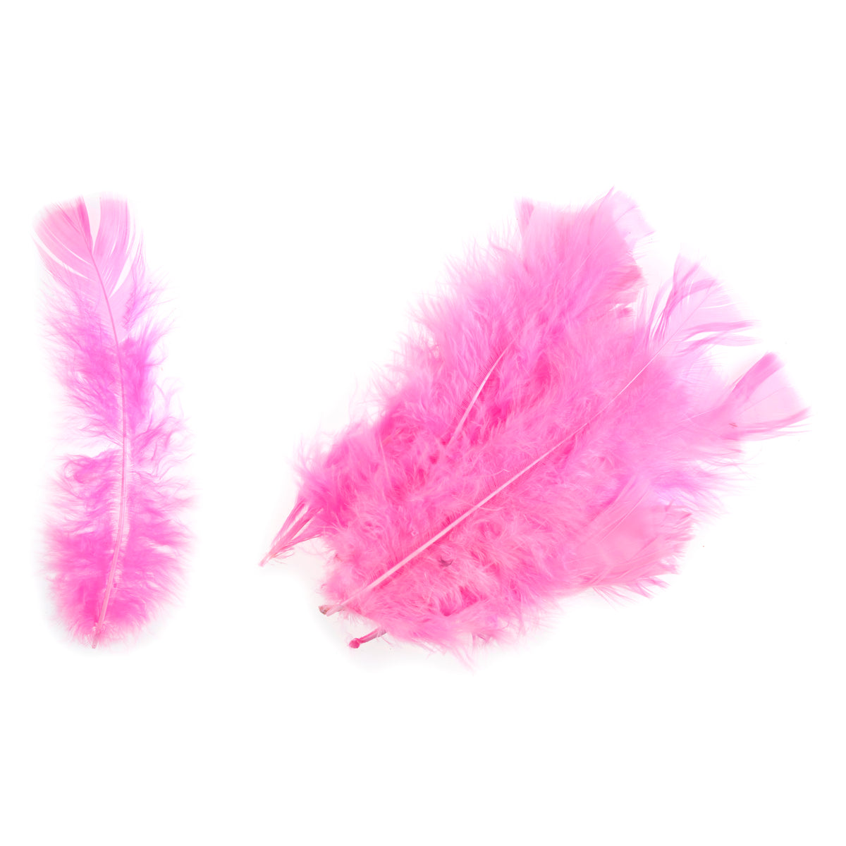 Pack of cerise turkey feathers by Trimits