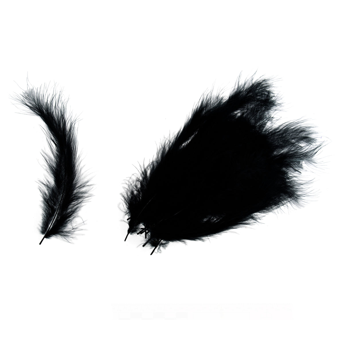 Pack of black marabou feathers by Trimits