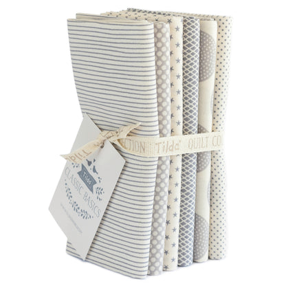 Bundle of grey Tilda Classic Basics fat quarters
