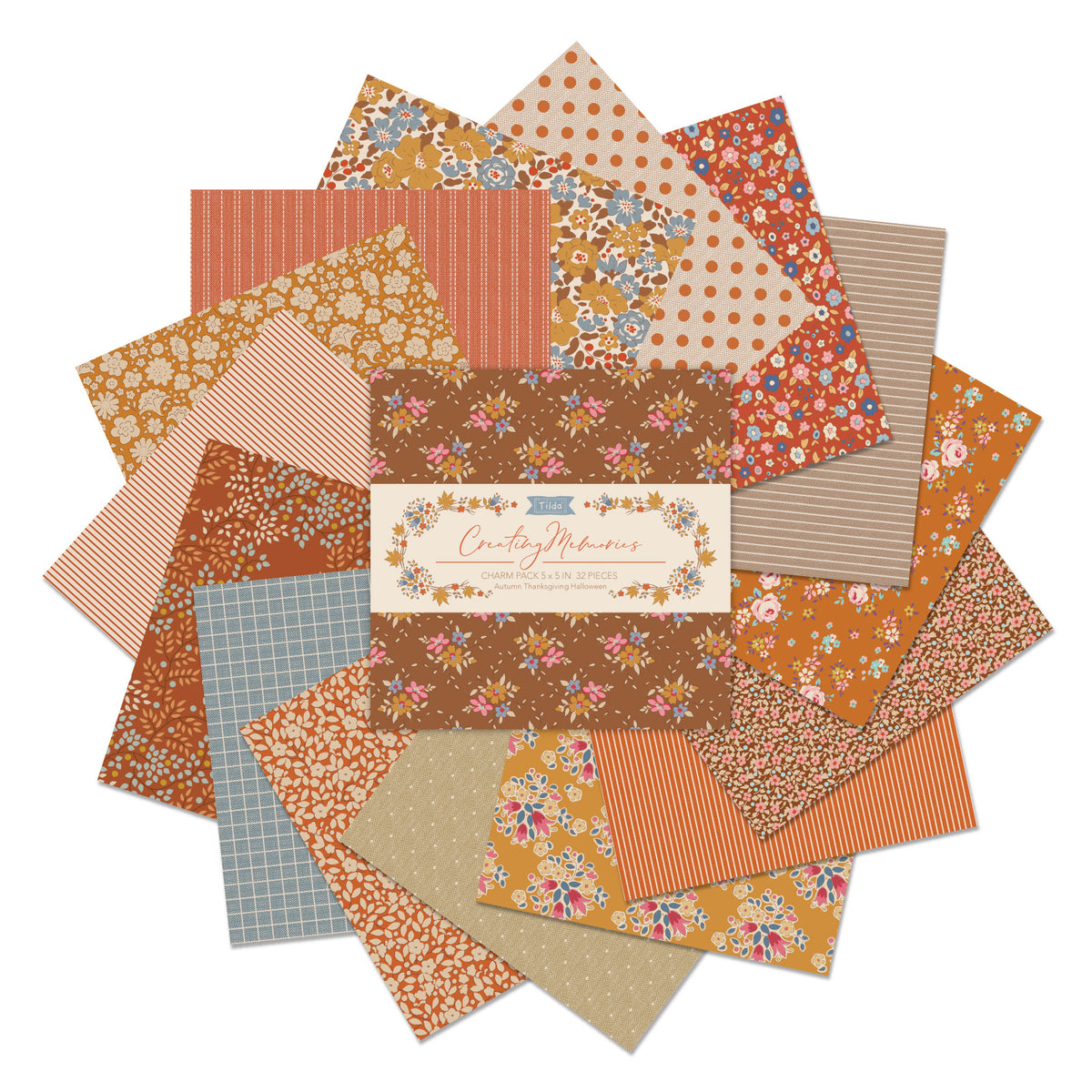 Tilda Creating Memories Autumn charm pack of 5in squares