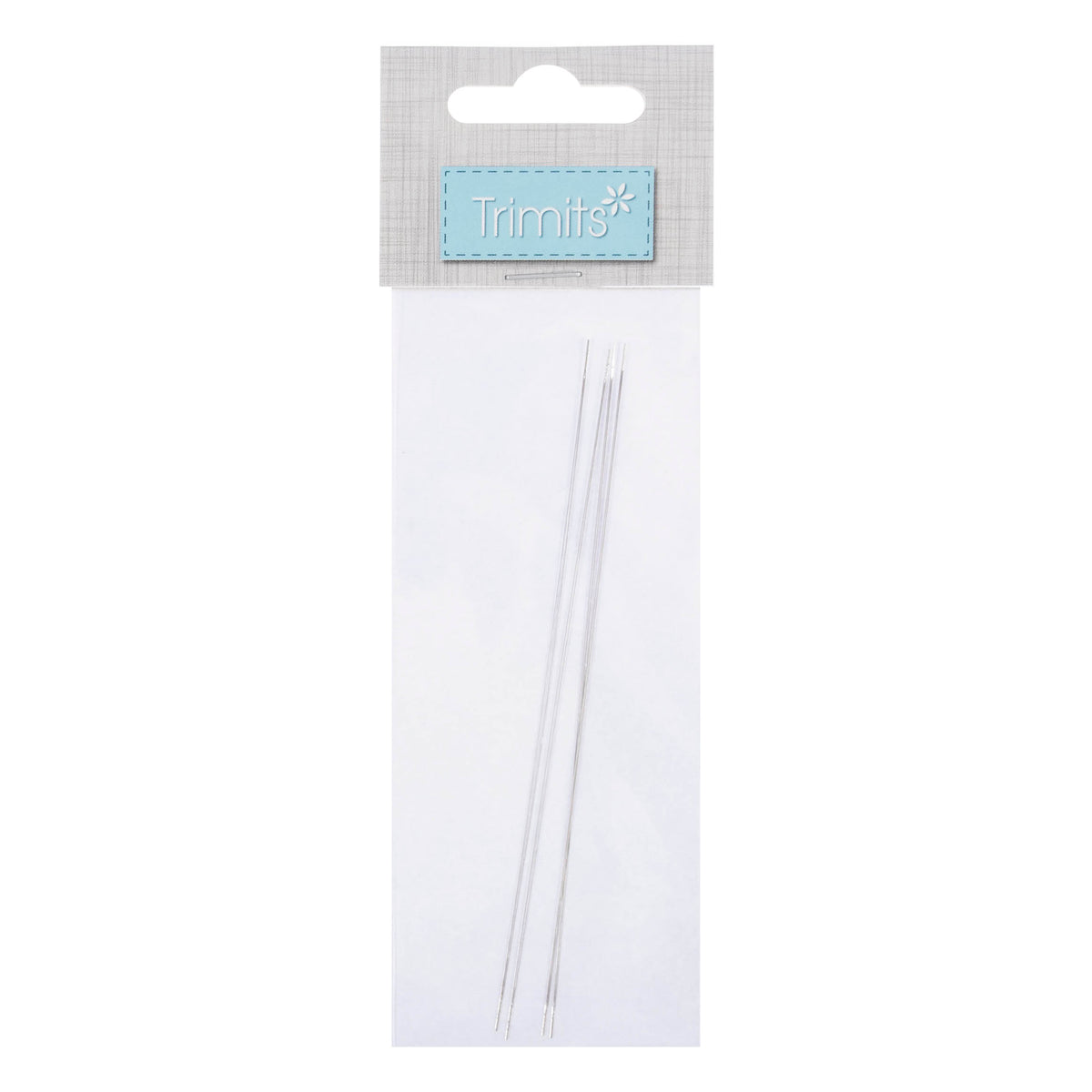 Pack of 4 long big eye beading needles