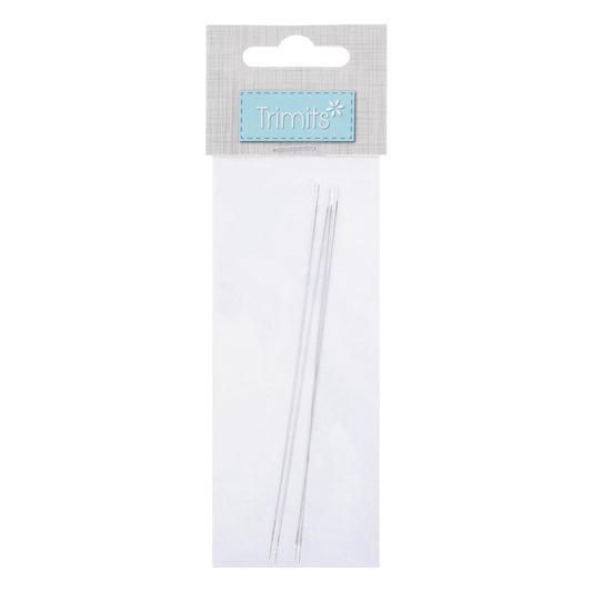 Pack of 4 long big eye beading needles
