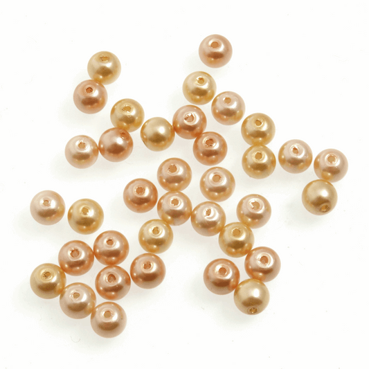Trimits Sunset Mix Strung Glass Pearls - 20cm x 6mm