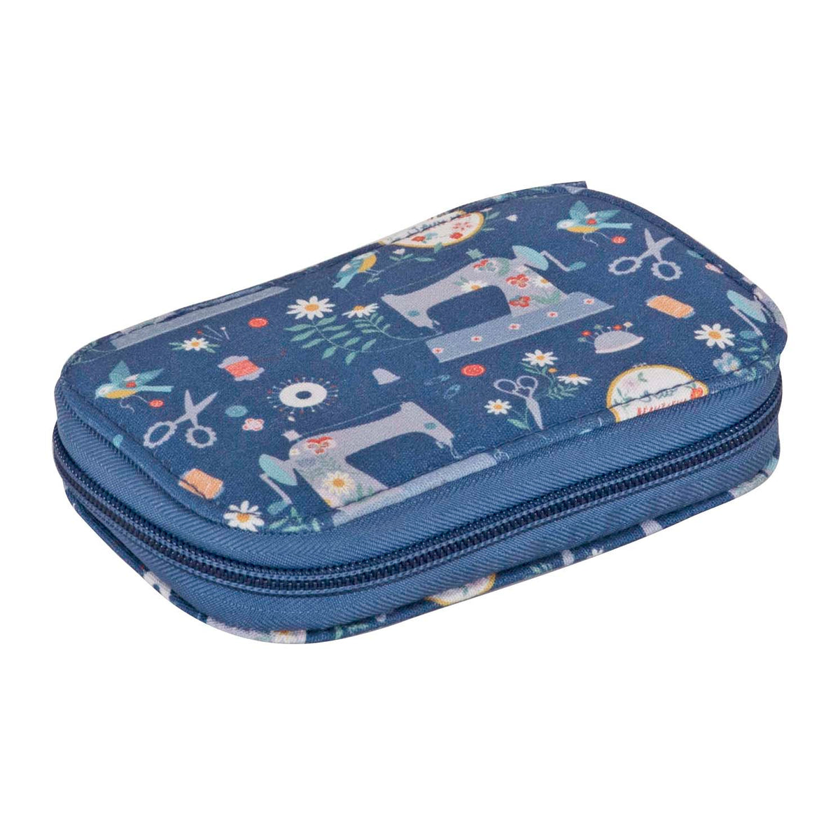 Sewing machines print zip sewing kit case with sewing tools