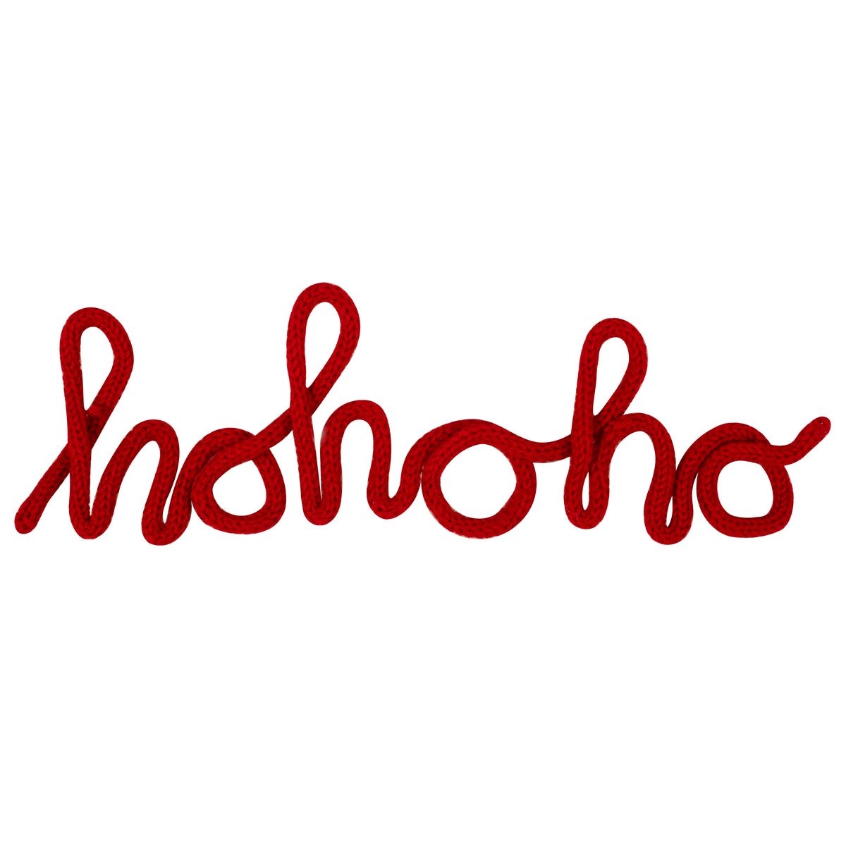 Red knitted wire Hohoho Christmas decoration