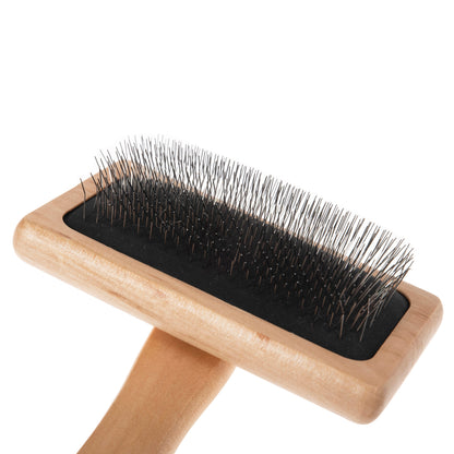 Macrame brush with steel teeth and ergonomic handle