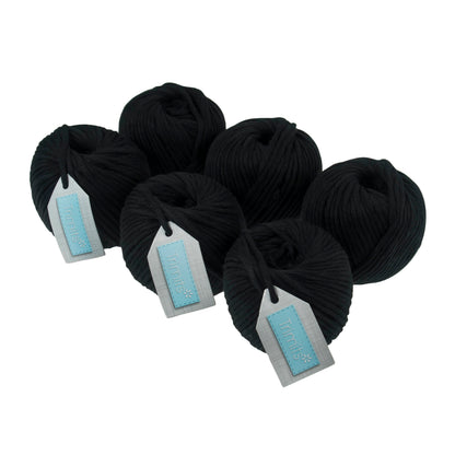 Ball of black cotton macrame cord