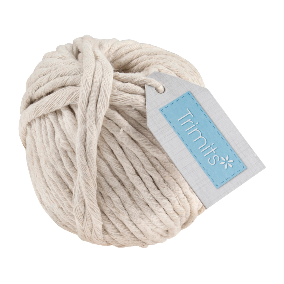 Ball of natural cotton macrame cord
