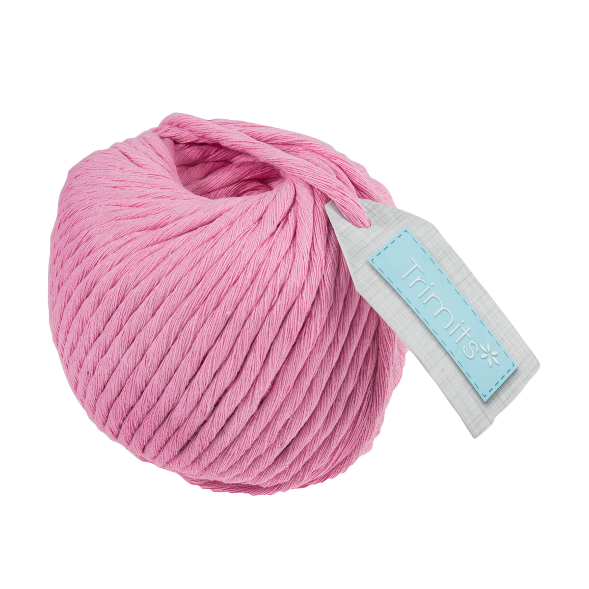 Ball of pale pink cotton macrame cord