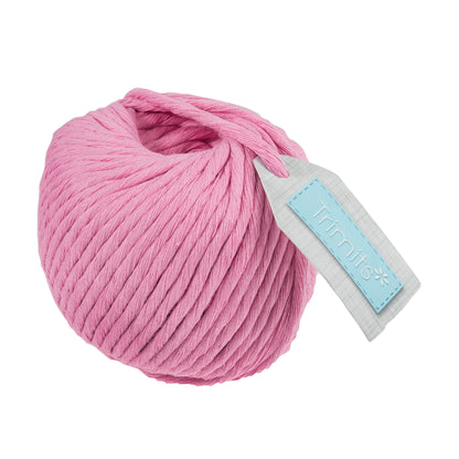 Ball of pale pink cotton macrame cord