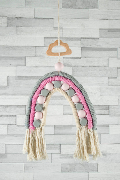 Ball of pale pink cotton macrame cord