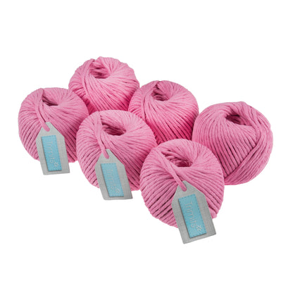 Ball of pale pink cotton macrame cord