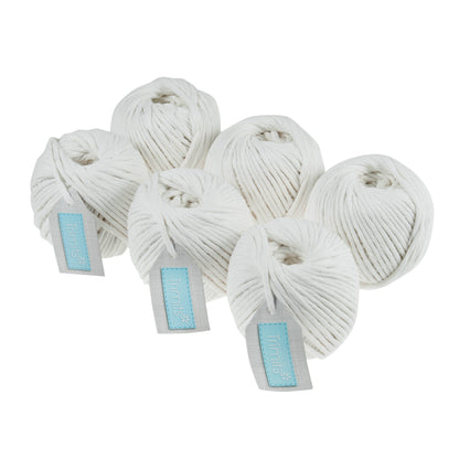 Ball of white cotton macrame cord