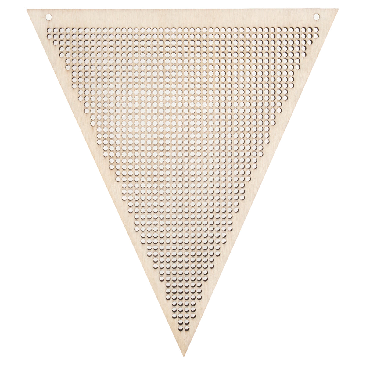 Wooden flag-shaped banner for cross stitching