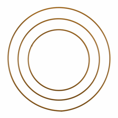 Trimits Gold Metal Wire Craft Hoops - 15-25cm (Set of 3 Sizes)