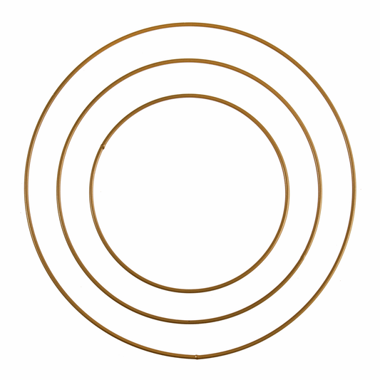 Trimits Gold Metal Wire Craft Hoops - 15-25cm (Set of 3 Sizes)