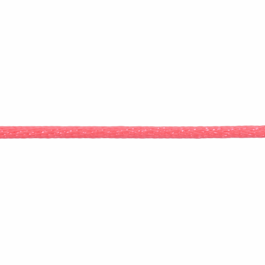 Trimits Fluro Pink Polyester Satin Cord - 50m x 2mm