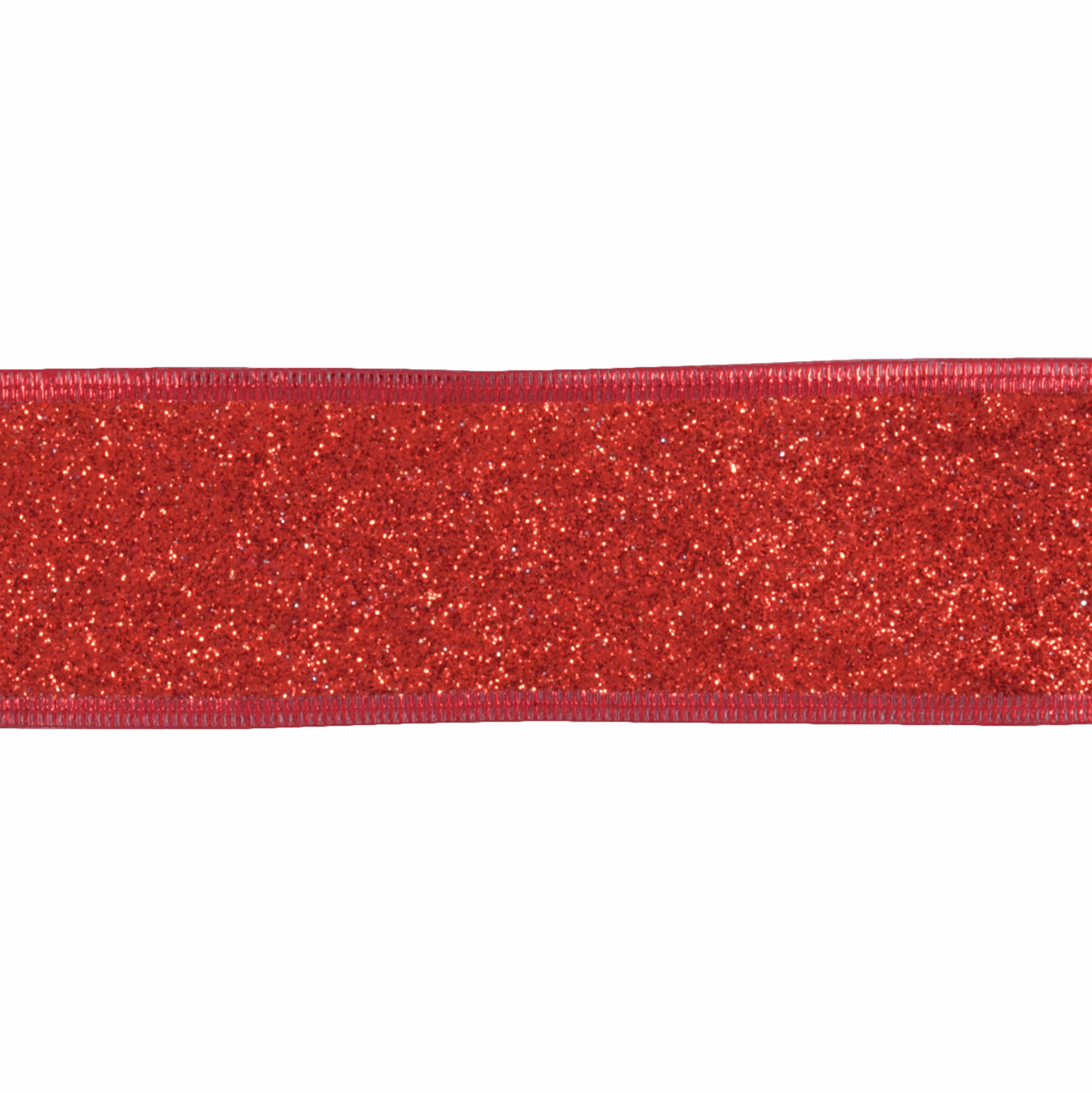 Red Glitter Ribbon - 10m x 63mm