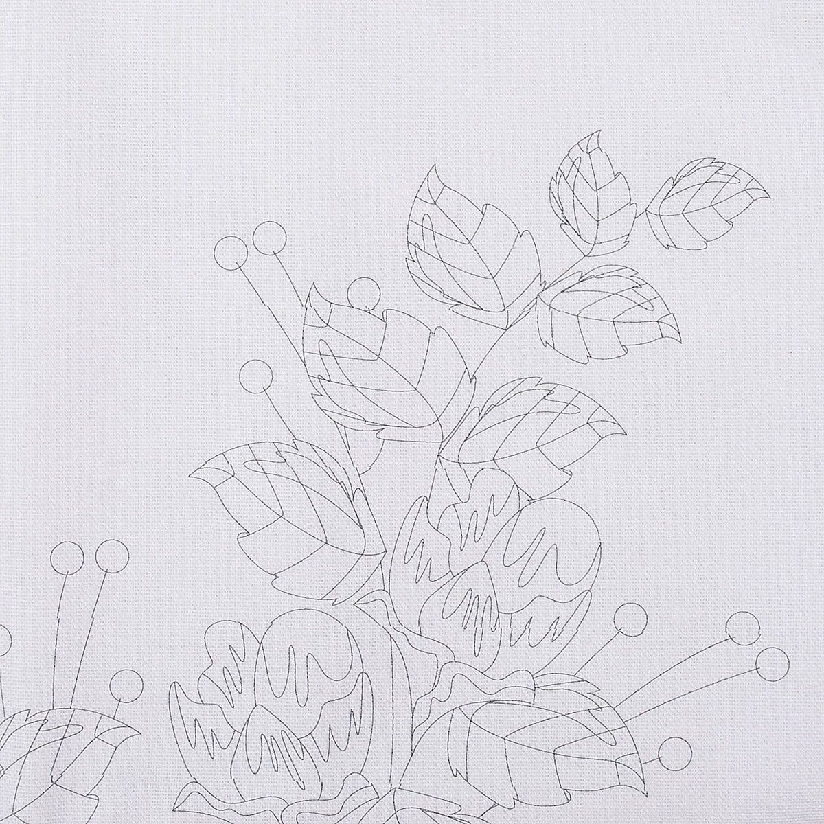 Trimits Floral Berries embroidery tablecloth kit with printed design