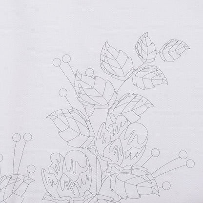 Trimits Floral Berries embroidery tablecloth kit with printed design