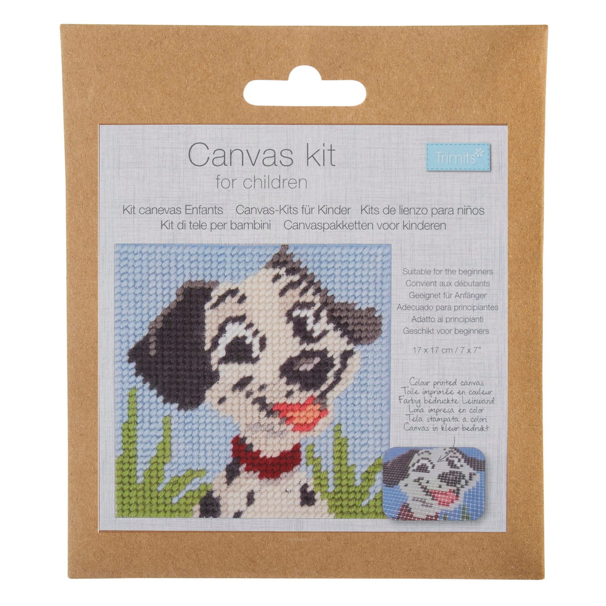 Trimits children's puppy half stitch tapestry kit