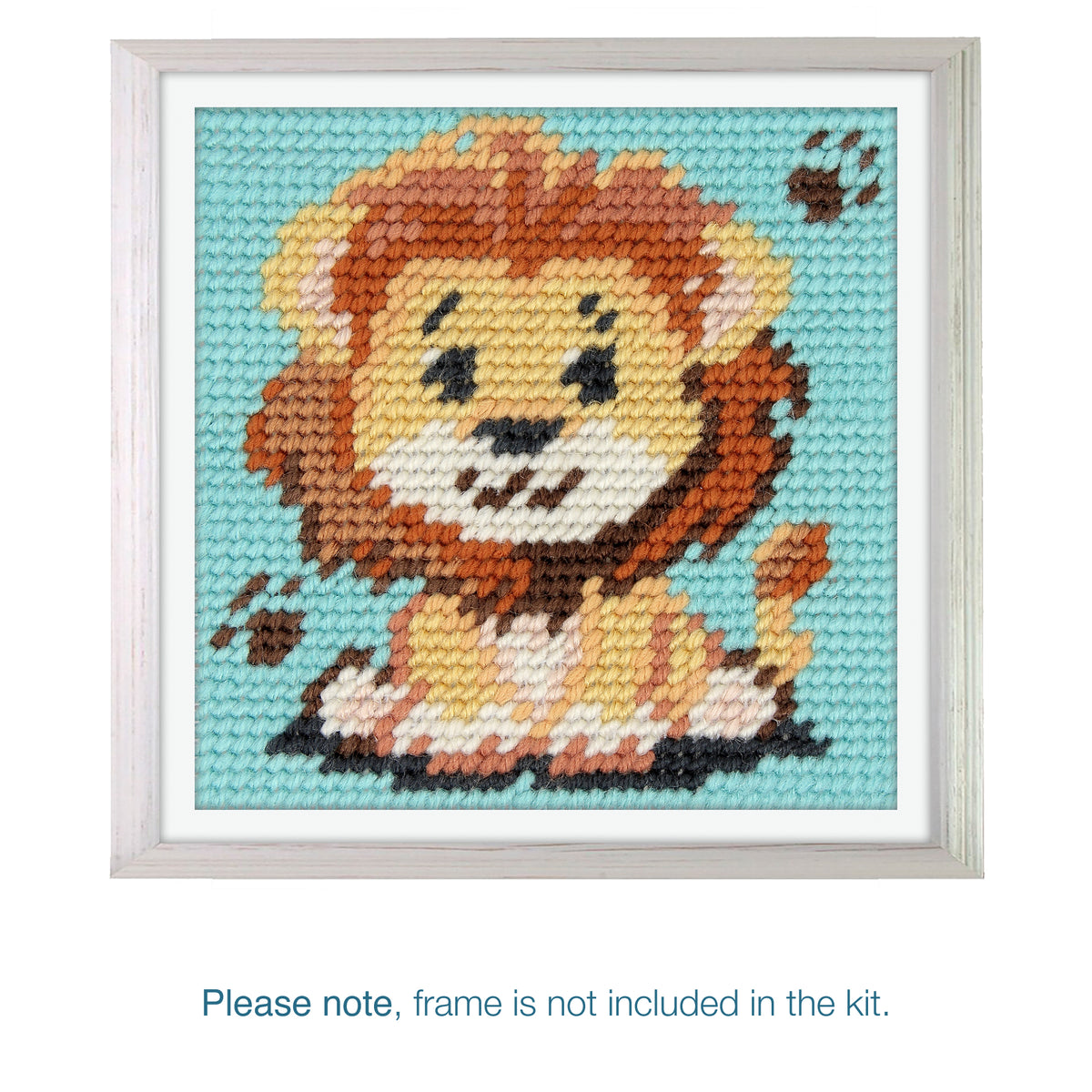 Trimits children's lion half stitch tapestry kit