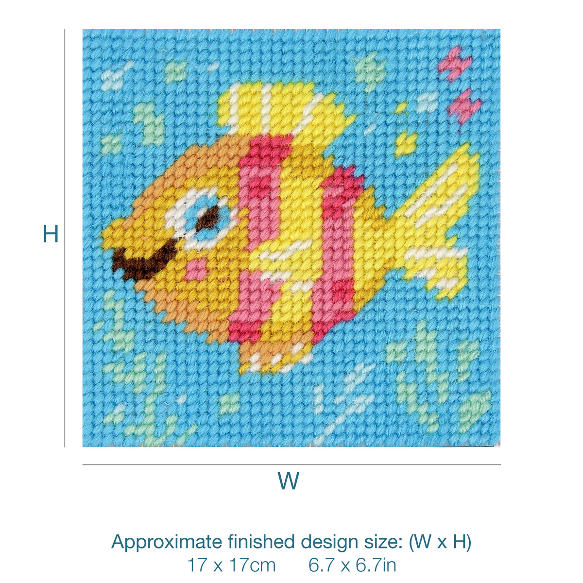 Trimits children's fish half stitch tapestry kit