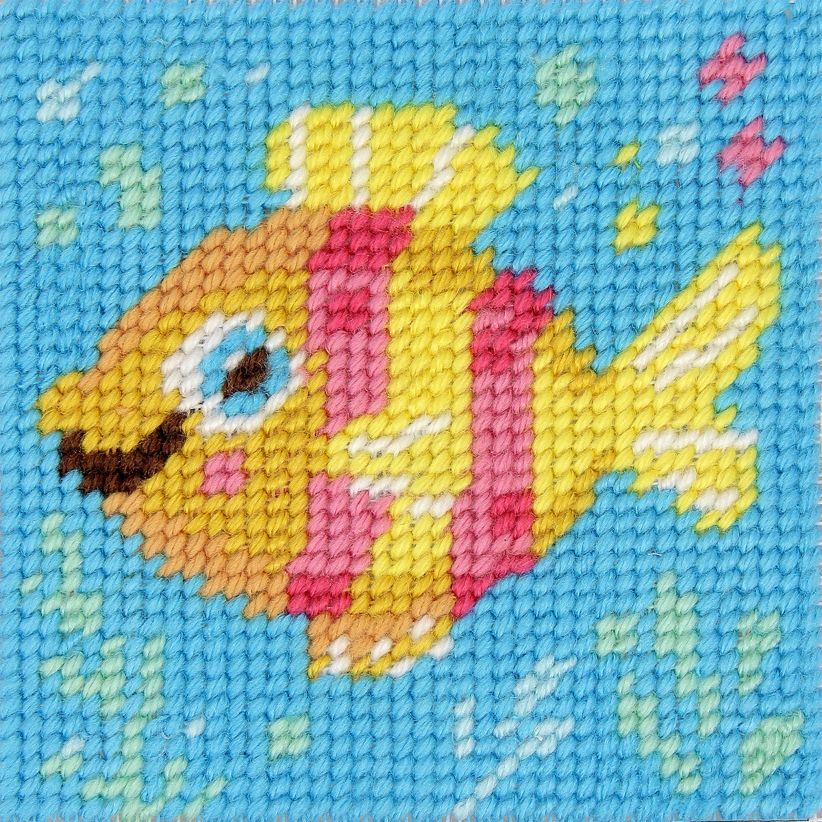 Trimits children's fish half stitch tapestry kit