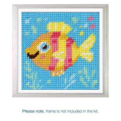 Trimits children's fish half stitch tapestry kit