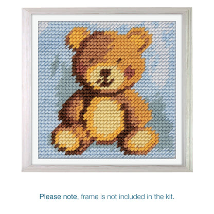 Trimits children's teddy half stitch tapestry kit