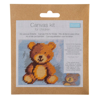 Trimits children's teddy half stitch tapestry kit