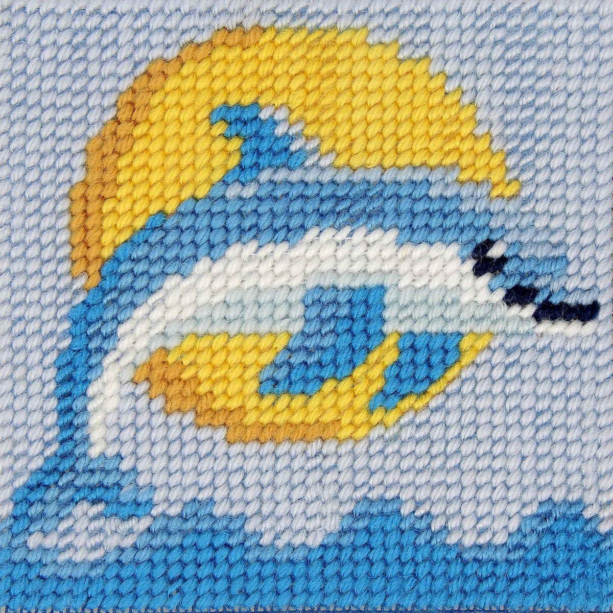 Trimits children's jumping dolphin half stitch tapestry kit