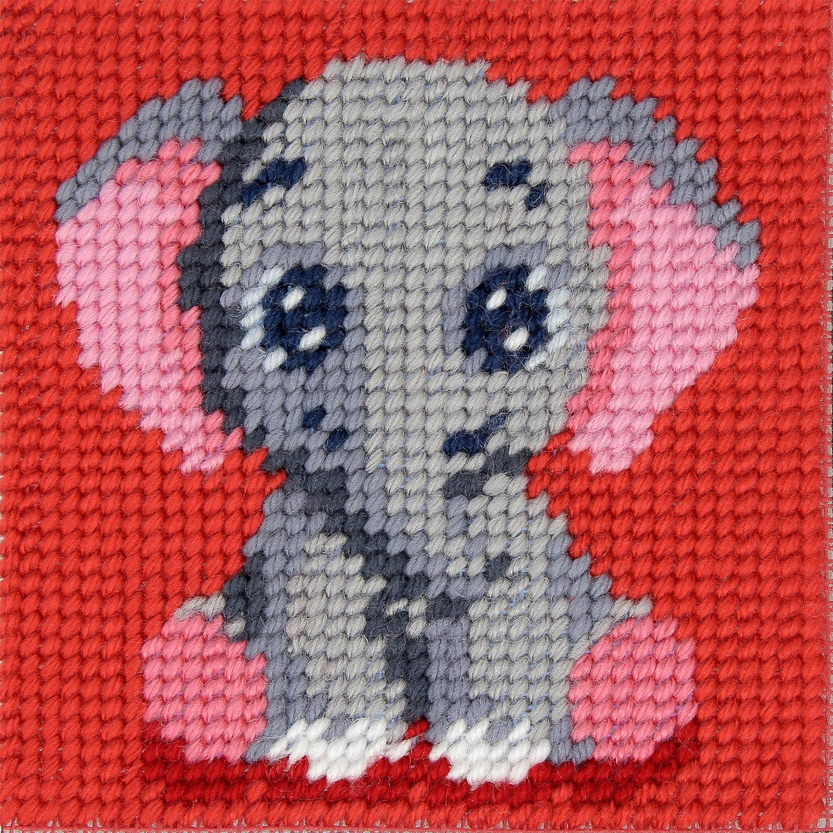 Trimits children's elephant half stitch tapestry kit