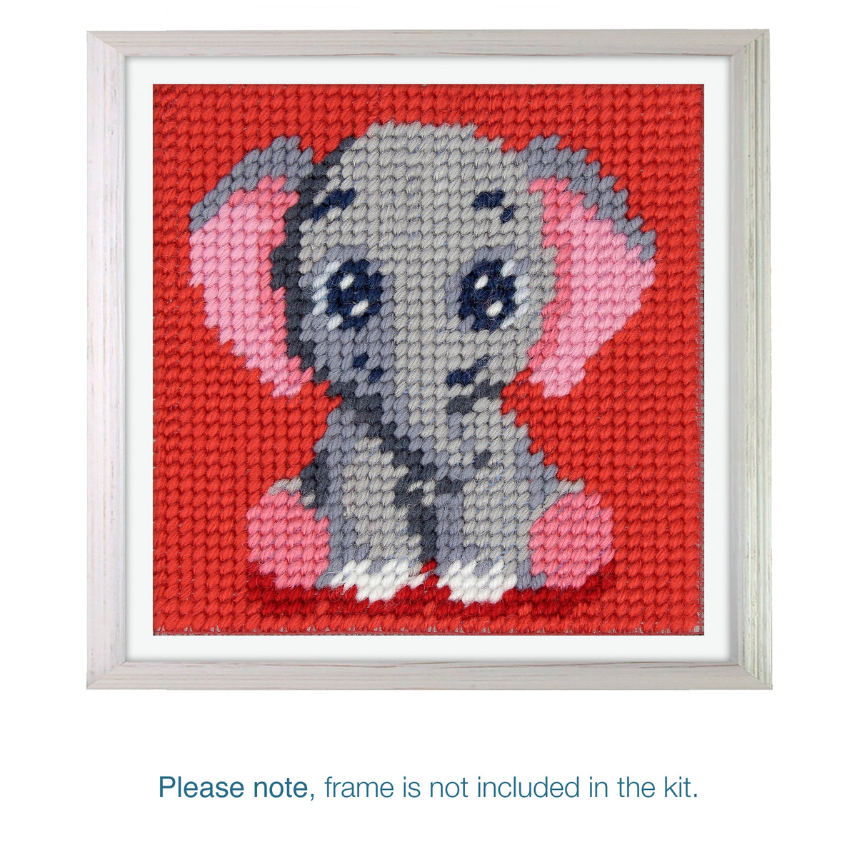 Trimits children's elephant half stitch tapestry kit