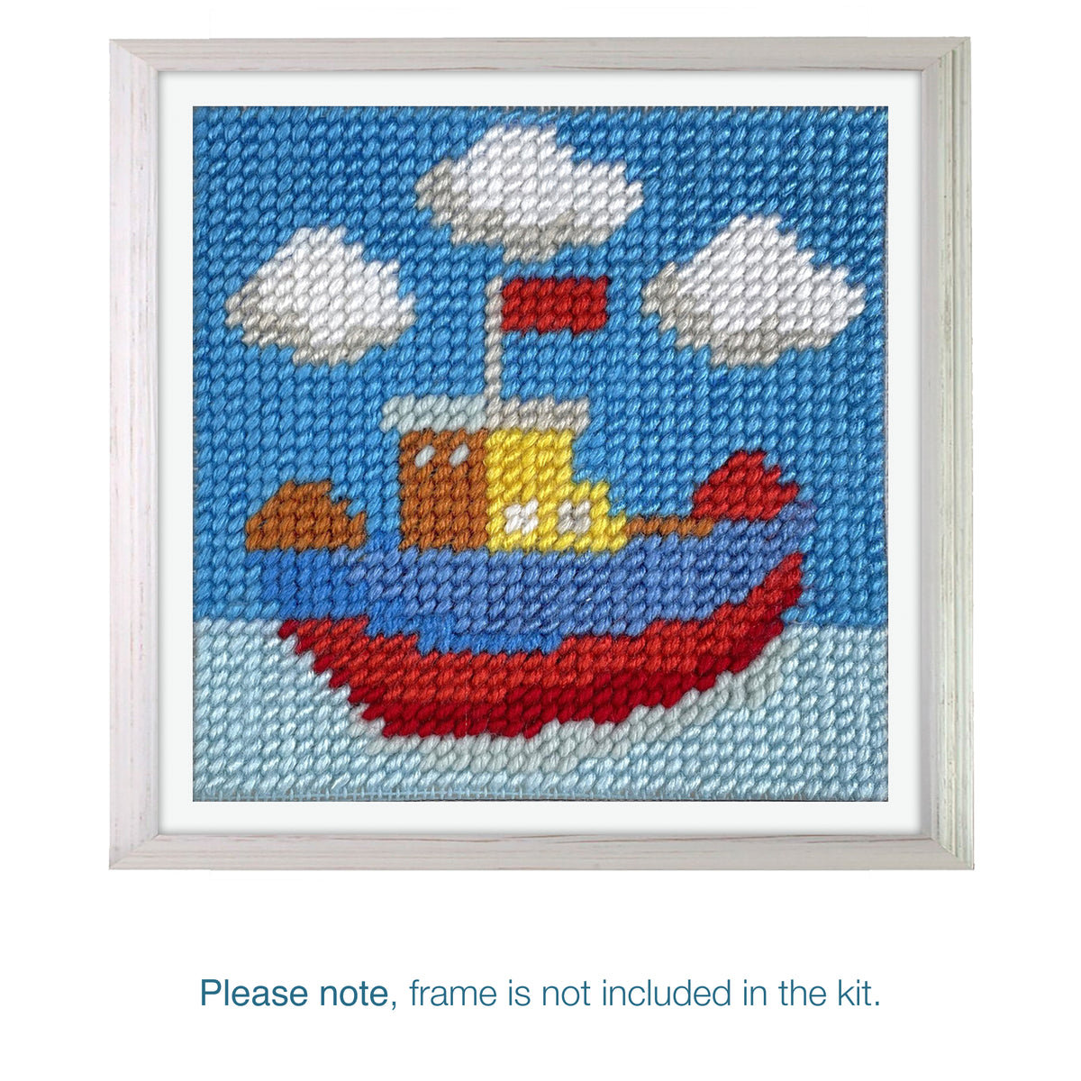 Trimits children's boat half stitch tapestry kit