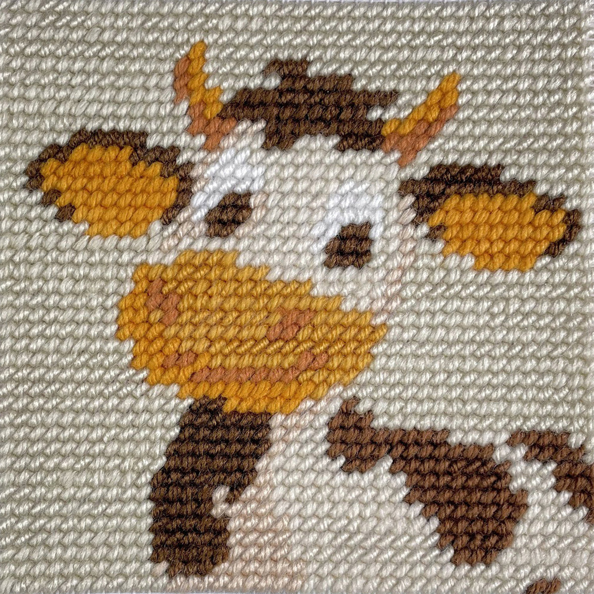 Trimits children's cow half stitch tapestry kit