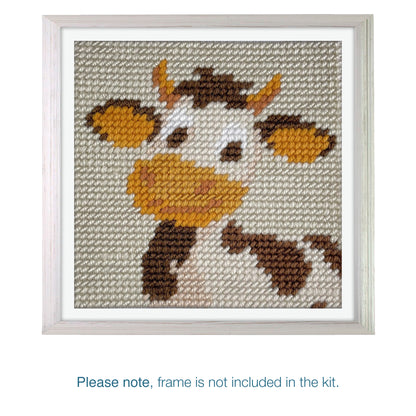 Trimits children's cow half stitch tapestry kit