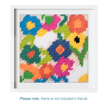 Trimits Contemporary Floral half stitch tapestry kit on printed canvas