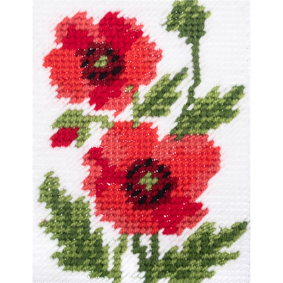 Trimits Poppies half stitch tapestry kit on printed canvas