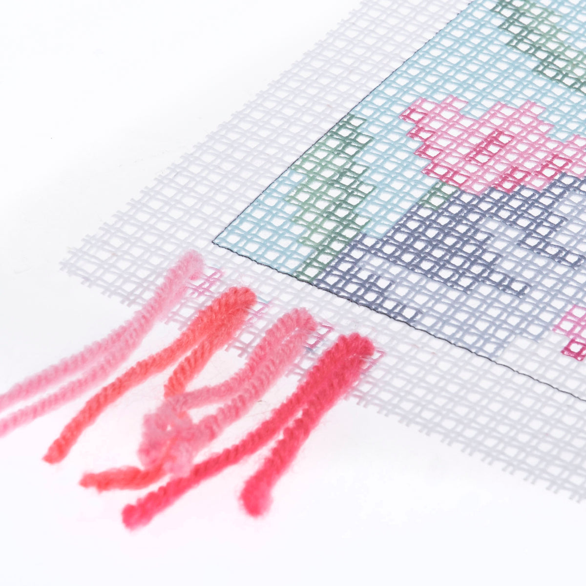Trimits Cat half stitch tapestry kit on printed canvas
