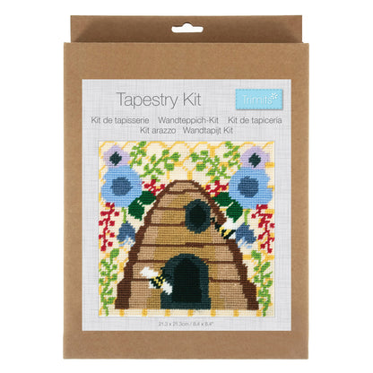 Trimits Bee Hive half stitch tapestry kit on printed canvas
