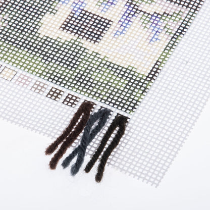 Trimits Spring Cottage half stitch tapestry kit on printed canvas
