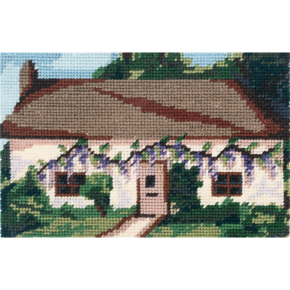 Trimits Spring Cottage half stitch tapestry kit on printed canvas