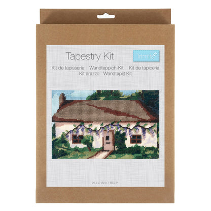 Trimits Spring Cottage half stitch tapestry kit on printed canvas