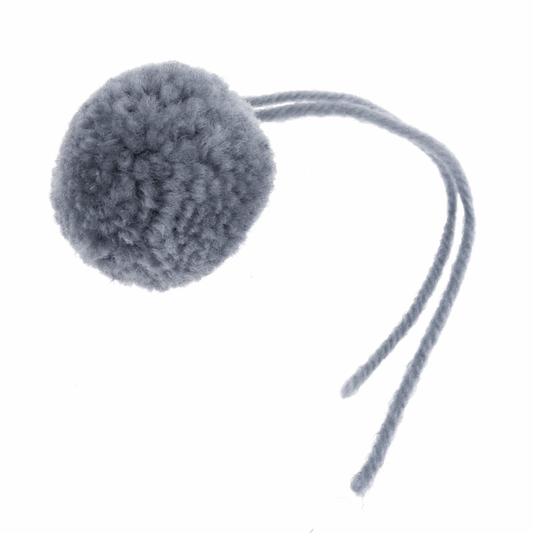 Trimits Grey Fluffy Pom Poms - 4cm (Pack of 4)