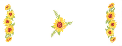 Trimits Sunflowers cross stitch table runner kit with printed design