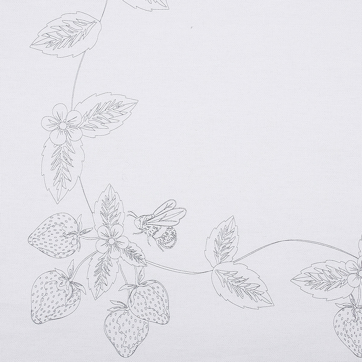 Trimits Strawberries embroidery table runner kit with printed design